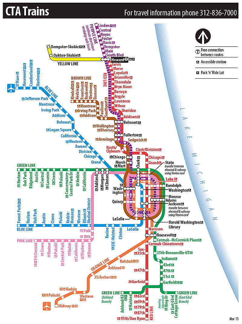 CTA train map